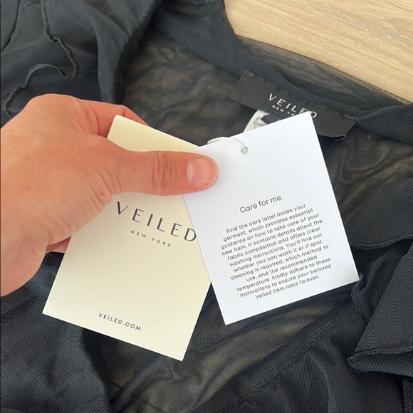 Black Ruffled Women's Blouse - Picture 6 of 13